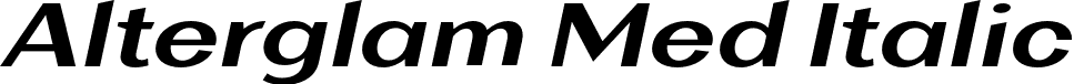 Alterglam Med Italic font | Alterglam-MediumItalic.otf
