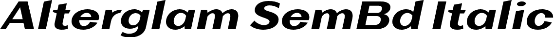 Alterglam SemBd Italic font | Alterglam-SemiBoldItalic.otf