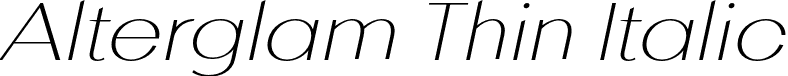 Alterglam Thin Italic font | Alterglam-ThinItalic.otf