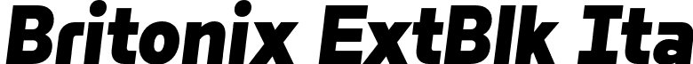 Britonix ExtBlk Ita font | Byotone-ExtraBlackItalic.otf