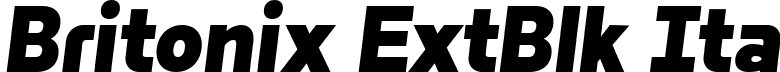 Britonix ExtBlk Ita font | Byotone-ExtraBlackItalic.ttf