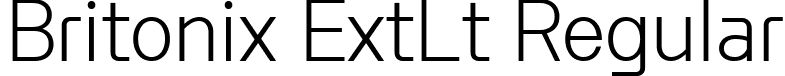 Britonix ExtLt Regular font | Byotone-ExtraLight.ttf