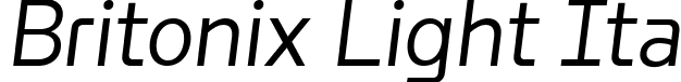 Britonix Light Ita font | Byotone-LightItalic.ttf