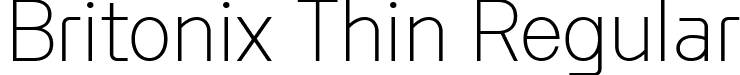 Britonix Thin Regular font | Byotone-Thin.ttf