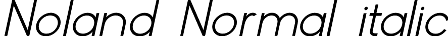 Noland Normal italic font | Noland Normal Italic.ttf