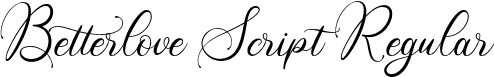 Betterlove Script Regular font | betterlove OTF.otf