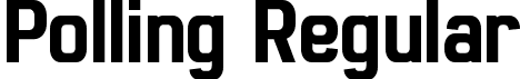 Polling Regular font | Polling.ttf