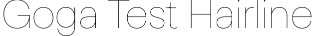 Goga Test Hairline font | GogaTest-Hairline.otf