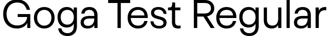 Goga Test Regular font | GogaTest-Regular.otf
