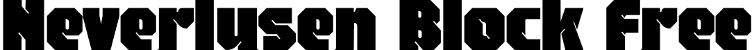 Neverlusen Block Free font | Neverlusen-Block-Free-Personal.otf