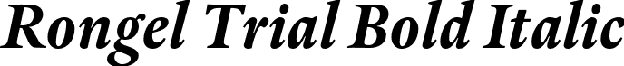 Rongel Trial Bold Italic font | RongelTrial-BoldItalic.otf