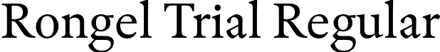 Rongel Trial Regular font | RongelTrial-Regular.otf