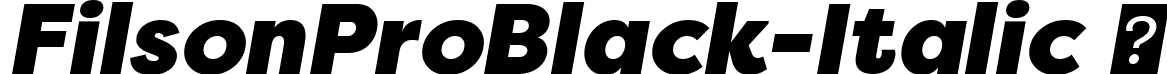 FilsonProBlack-Italic  font | FilsonProBlack-Italic.ttf