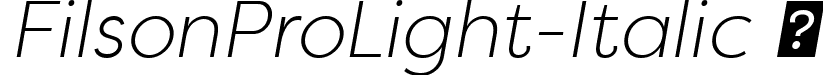 FilsonProLight-Italic  font | FilsonProLight-Italic.ttf