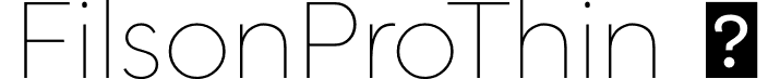 FilsonProThin  font | FilsonProThin.otf