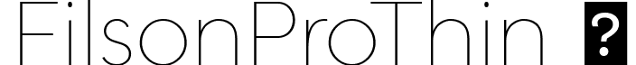 FilsonProThin  font | FilsonProThin.ttf