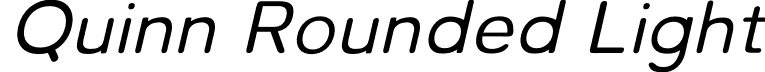 Quinn Rounded Light font | Quinn Rounded Light Italic.otf