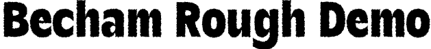 Becham Rough Demo font | BechamRough-Regular.otf