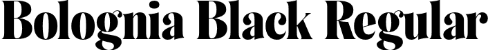 Bolognia Black Regular font | Bolognia Black.otf