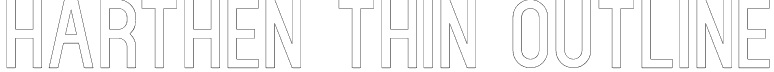 Harthen Thin Outline font | Harthen Thin Outline.otf