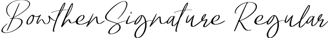 BowthenSignature Regular font | bowthensignature-p7amy.ttf