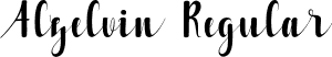 Alzelvin Regular font | Alzelvin.ttf