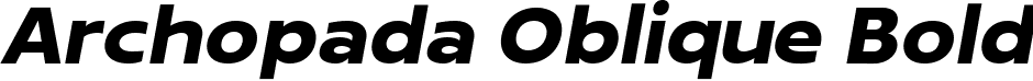 Archopada Oblique Bold font | Archopada Oblique-Bold.ttf