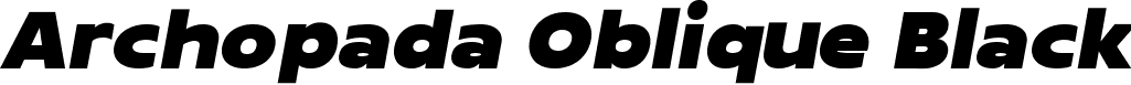 Archopada Oblique Black font | Archopada Oblique-Black.ttf