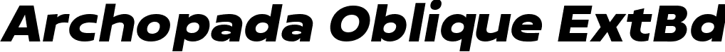 Archopada Oblique ExtBd font | Archopada Oblique-ExtraBold.ttf
