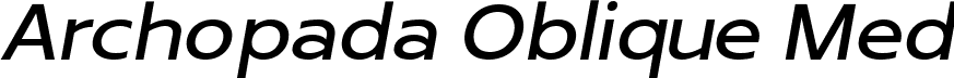 Archopada Oblique Med font | Archopada Oblique-Medium.ttf