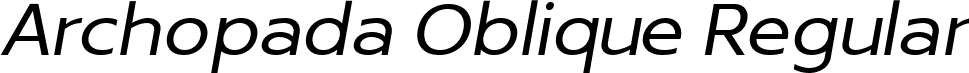 Archopada Oblique Regular font | Archopada Oblique-Regular.ttf