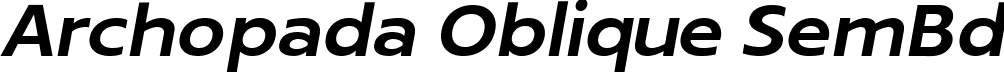 Archopada Oblique SemBd font | Archopada Oblique-SemiBold.ttf