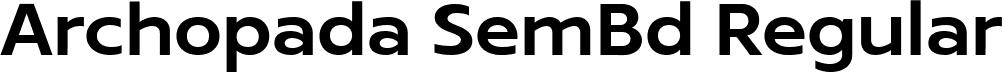 Archopada SemBd Regular font | Archopada-SemiBold.ttf