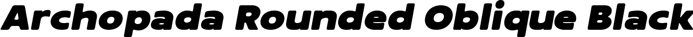 Archopada Rounded Oblique Black font | Archopada Rounded Oblique-Black.ttf