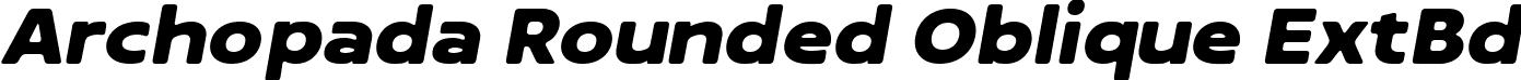 Archopada Rounded Oblique ExtBd font | Archopada Rounded Oblique-ExtBd.ttf
