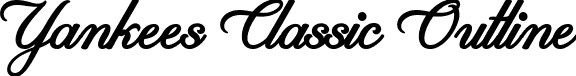 Yankees Classic Outline font | Yankees Classic Outline.ttf