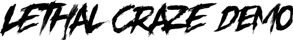 Lethal Craze DEMO font | lethal-craze-demo.otf