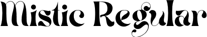 Mistic Regular font | Mistic.otf