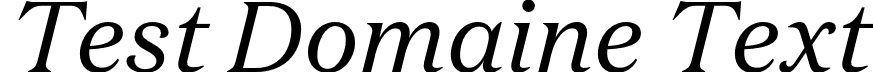 Test Domaine Text font | TestDomaineText-RegularItalic.otf