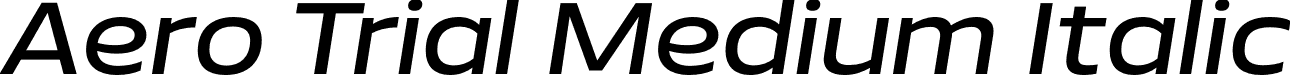Aero Trial Medium Italic font | AeroTrial-MediumItalic.otf