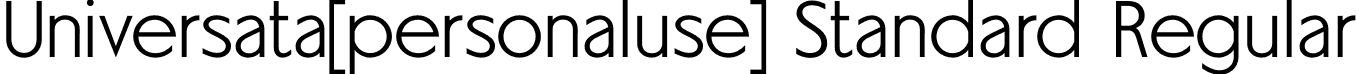 Universata[personaluse] Standard Regular font | Universatapersonaluse-RegularStandard.otf