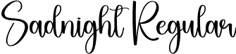 Sadnight Regular font | Sadnight.otf