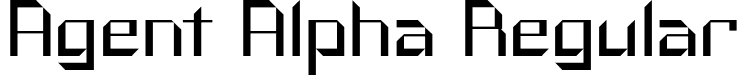 Agent Alpha Regular font | Agent Alpha.otf