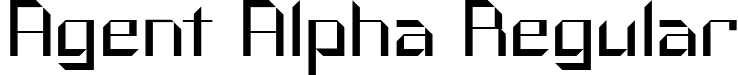 Agent Alpha Regular font | Agent Alpha.ttf