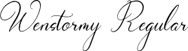 Wenstormy Regular font | Wenstormy.otf