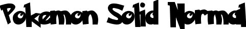 Pokemon Solid Normal font | Pokemon Solid.ttf