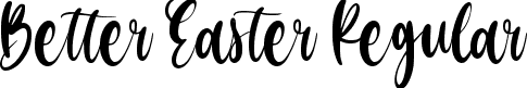 Better Easter Regular font | Better Easter - Demo.ttf