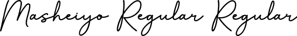 Masheiyo Regular Regular font | Masheiyo-Trial.otf