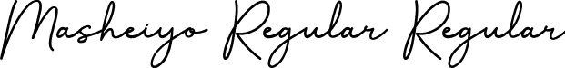 Masheiyo Regular Regular font | Masheiyo-Trial.ttf
