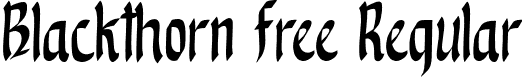 Blackthorn Free Regular font | Blackthorn Free.otf